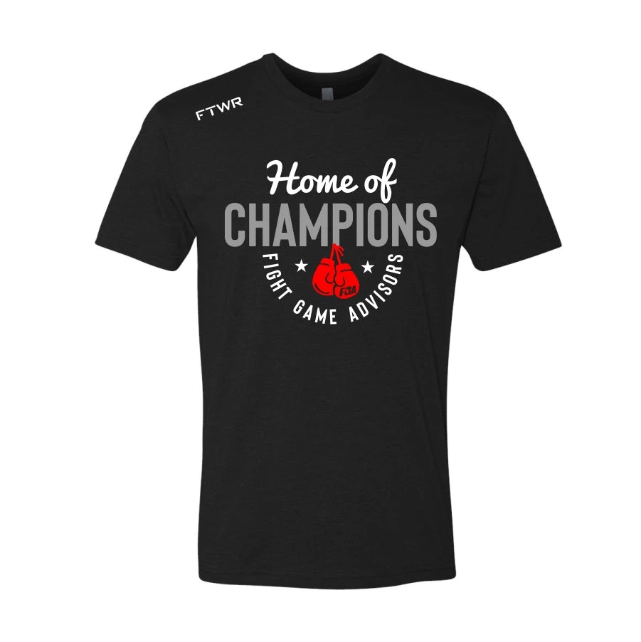 Fit Warrior Fight Game Advisors Champions Black Tee