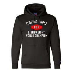 Fit Warrior Teofimo Lopez Lightweight IBF Champion Original Champion® Black Hoodie