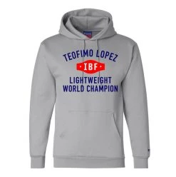 Fit Warrior Teofimo Lopez Lightweight IBF Champion Original Champion® Grey Hoodie